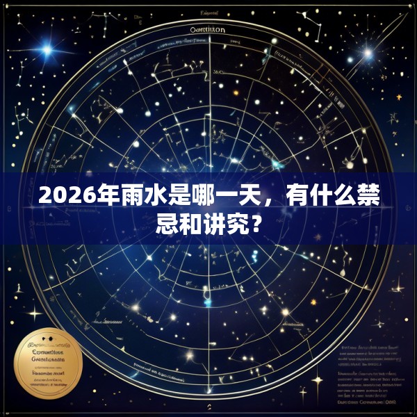 2026年雨水是哪一天，有什么禁忌和讲究？