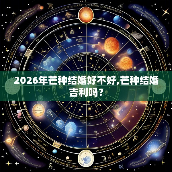 2026年芒种结婚好不好,芒种结婚吉利吗？