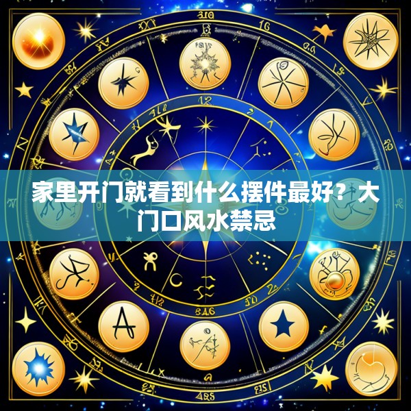 家里开门就看到什么摆件最好？大门口风水禁忌