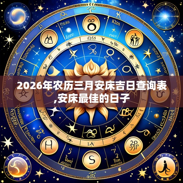 2026年农历三月安床吉日查询表,安床最佳的日子