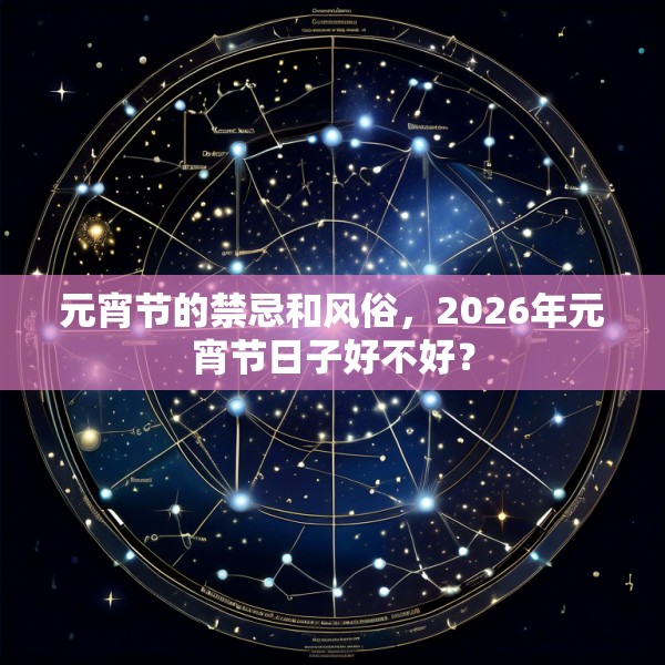 元宵节的禁忌和风俗，2026年元宵节日子好不好？