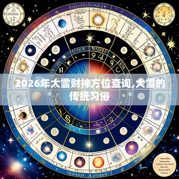 2026年大雪财神方位查询,大雪的传统习俗