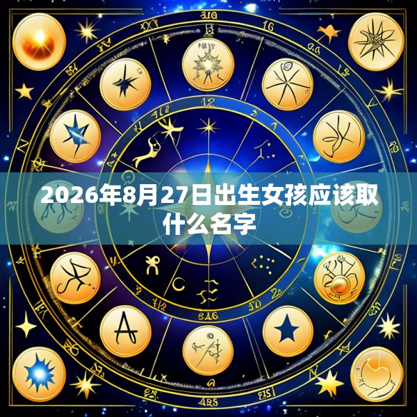 2026年8月27日出生女孩应该取什么名字