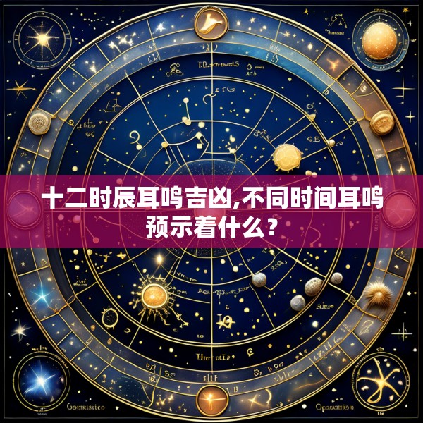 十二时辰耳鸣吉凶,不同时间耳鸣预示着什么？