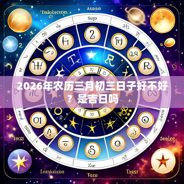 2026年农历三月初三日子好不好?是吉日吗