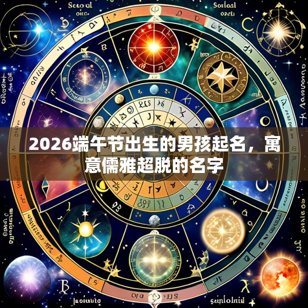 2026端午节出生的男孩起名,寓意儒雅超脱的名字