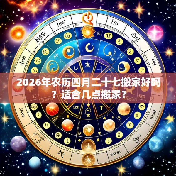 2026年农历四月二十七搬家好吗？适合几点搬家？