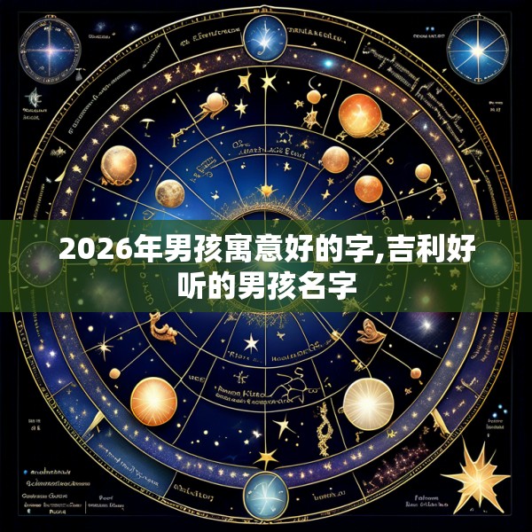2026年男孩寓意好的字,吉利好听的男孩名字