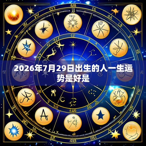 2026年7月29日出生的人一生运势是好是