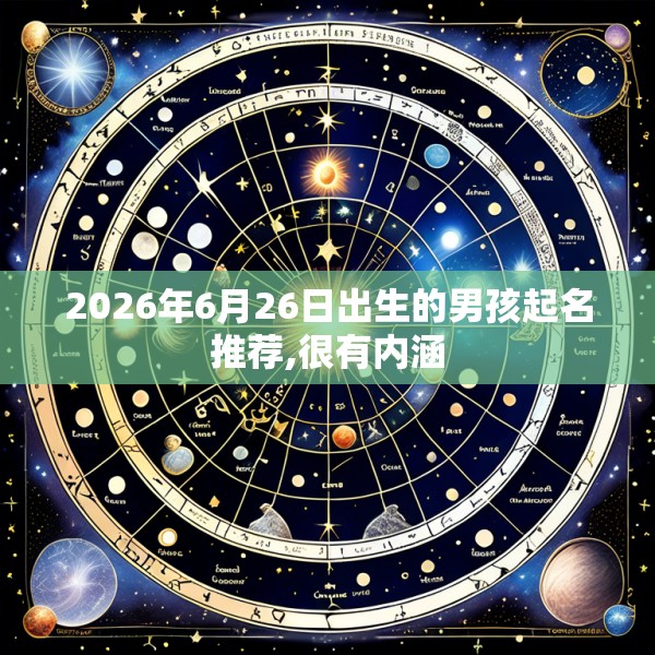 2026年6月26日出生的男孩起名推荐,很有内涵
