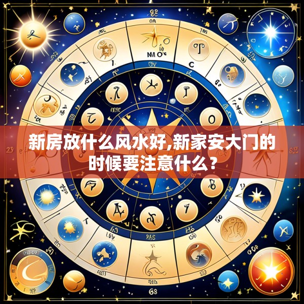 新房放什么风水好,新家安大门的时候要注意什么?