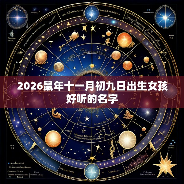 2026鼠年十一月初九日出生女孩好听的名字