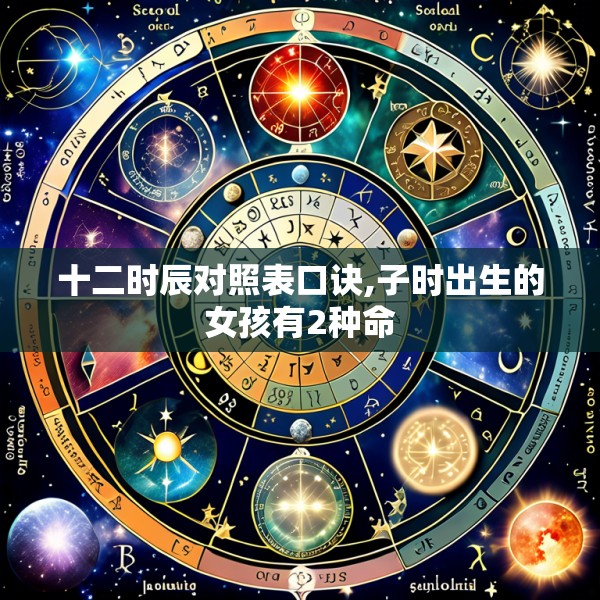 十二时辰对照表口诀,子时出生的女孩有2种命