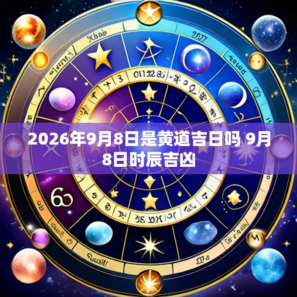 2026年9月8日是黄道吉日吗 9月8日时辰吉凶