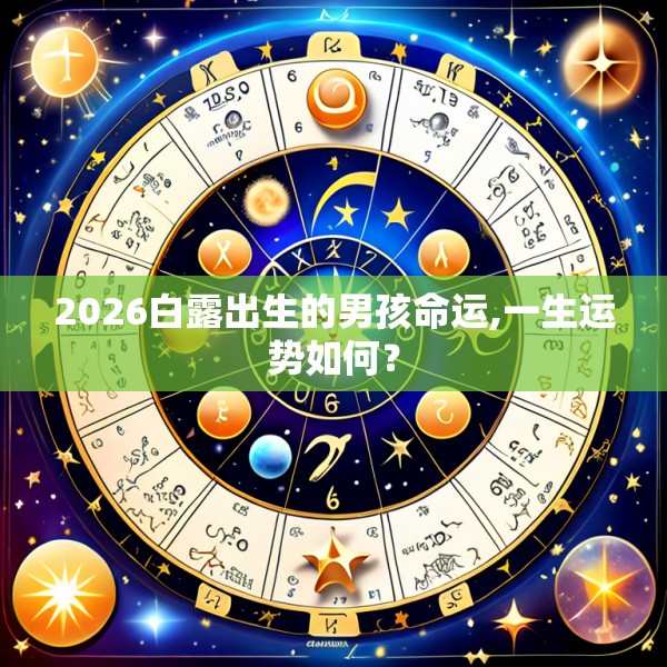 2026白露出生的男孩命运,一生运势如何?