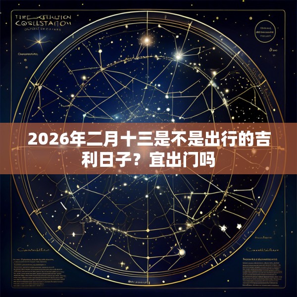 2026年二月十三是不是出行的吉利日子?宜出门吗
