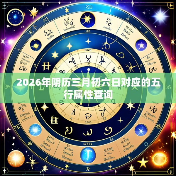 2026年阴历三月初六日对应的五行属性查询