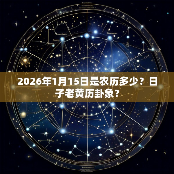 2026年1月15日是农历多少？日子老黄历卦象？