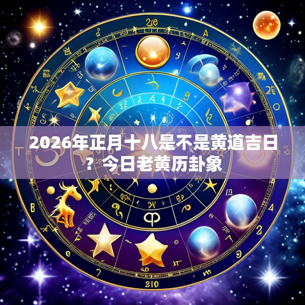 2026年正月十八是不是黄道吉日？今日老黄历卦象