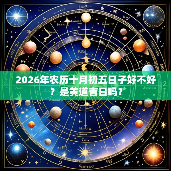 2026年农历十月初五日子好不好？是黄道吉日吗？
