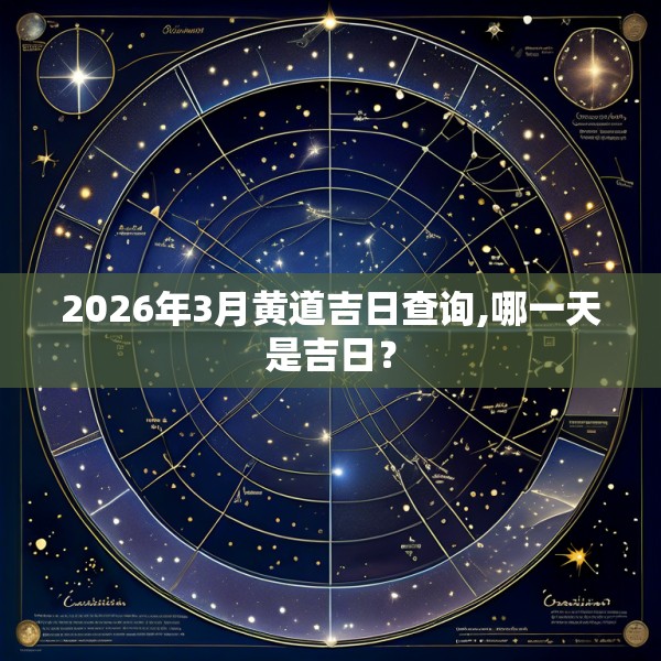 2026年3月黄道吉日查询,哪一天是吉日？