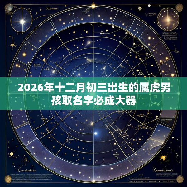 2026年十二月初三出生的属虎男孩取名字必成大器