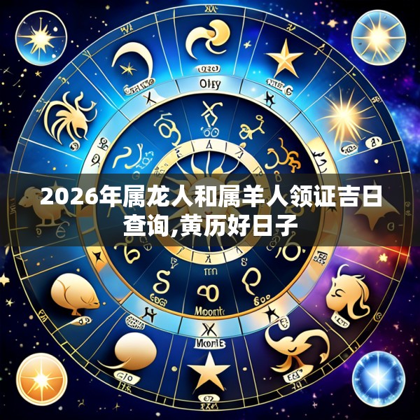 2026年属龙人和属羊人领证吉日查询,黄历好日子