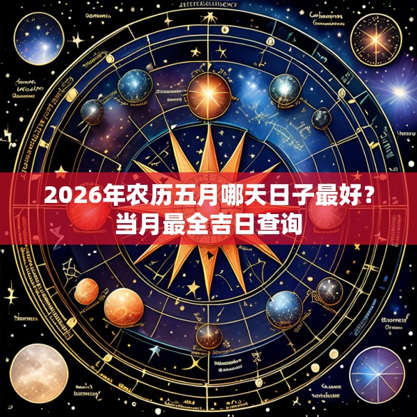 2026年农历五月哪天日子最好？当月最全吉日查询