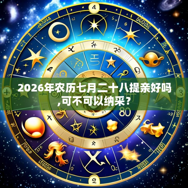 2026年农历七月二十八提亲好吗,可不可以纳采?
