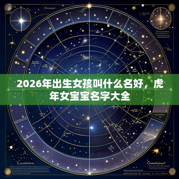 2026年出生女孩叫什么名好,虎年女宝宝名字大全