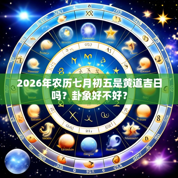 2026年农历七月初五是黄道吉日吗?卦象好不好?
