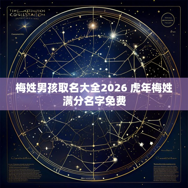 梅姓男孩取名大全2026 虎年梅姓满分名字免费