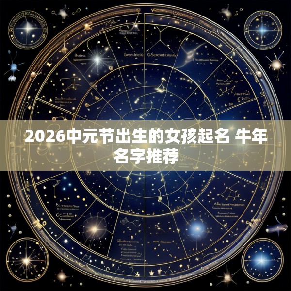 2026中元节出生的女孩起名 牛年名字推荐