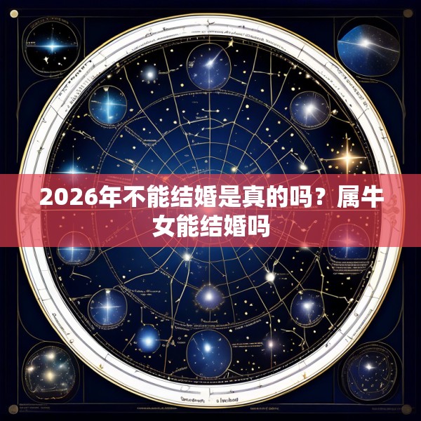 2026年不能结婚是真的吗？属牛女能结婚吗