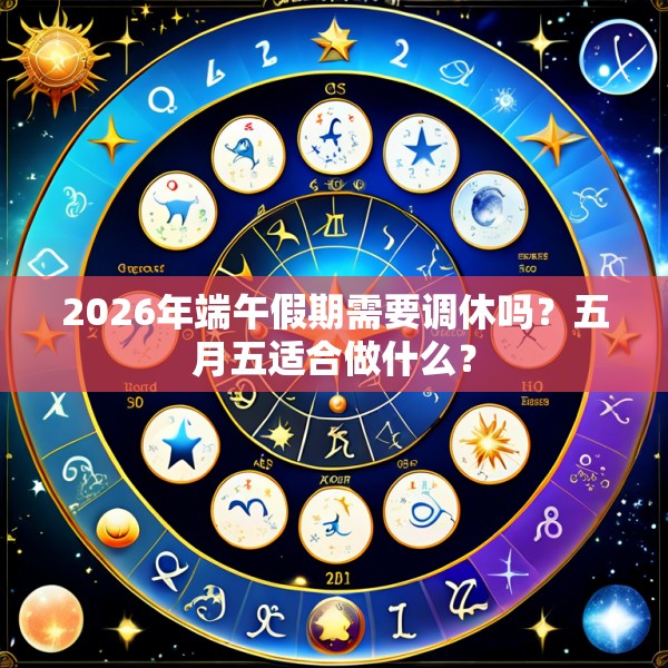 2026年端午假期需要调休吗？五月五适合做什么？