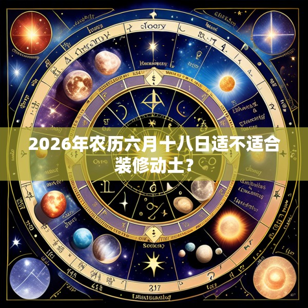2026年农历六月十八日适不适合装修动土？