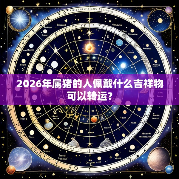 2026年属猪的人佩戴什么吉祥物可以转运?