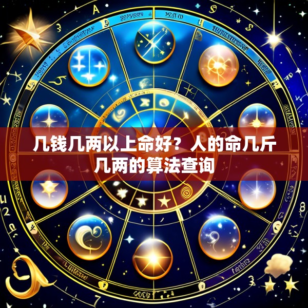 几钱几两以上命好？人的命几斤几两的算法查询