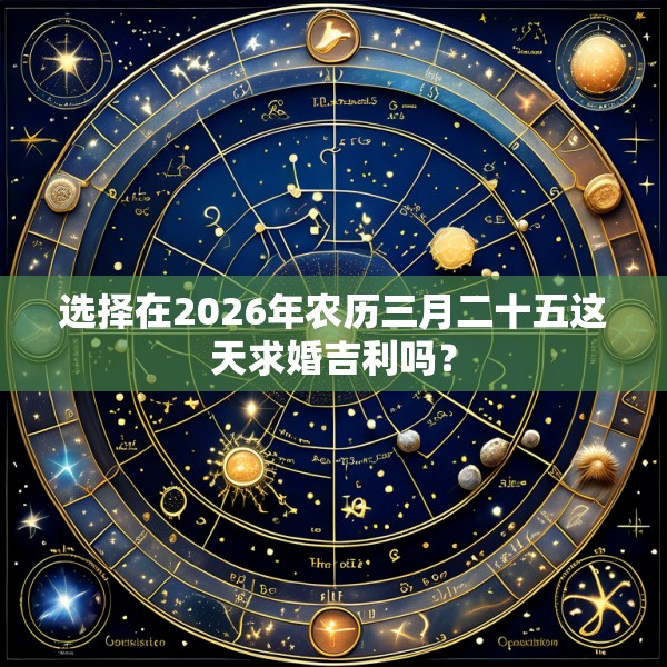 选择在2026年农历三月二十五这天求婚吉利吗?