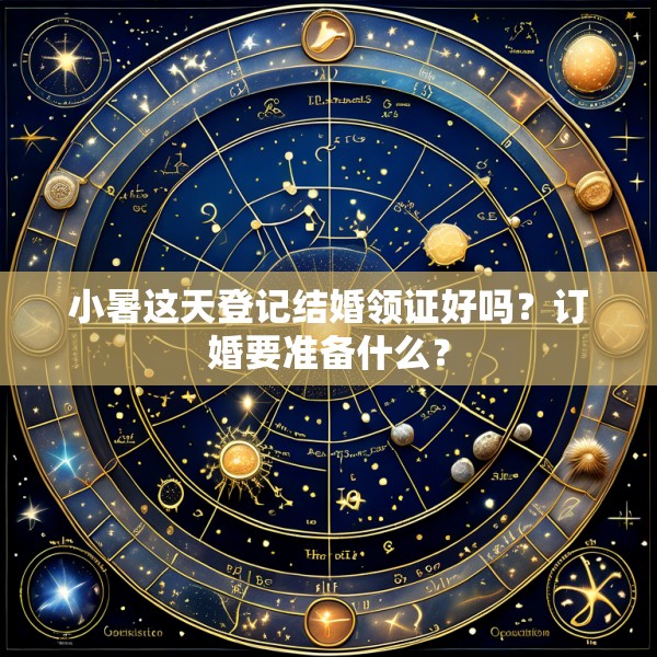 小暑这天登记结婚领证好吗?订婚要准备什么?