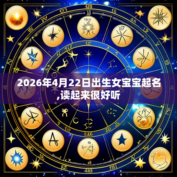2026年4月22日出生女宝宝起名,读起来很好听