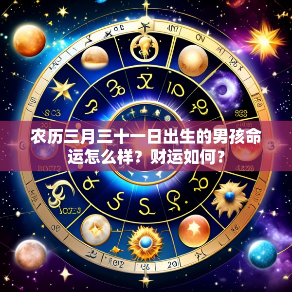 农历三月三十一日出生的男孩命运怎么样?财运如何?