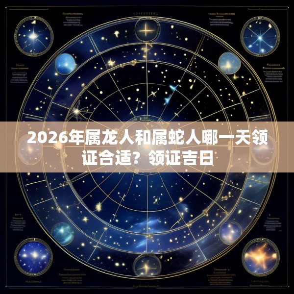 2026年属龙人和属蛇人哪一天领证合适?领证吉日