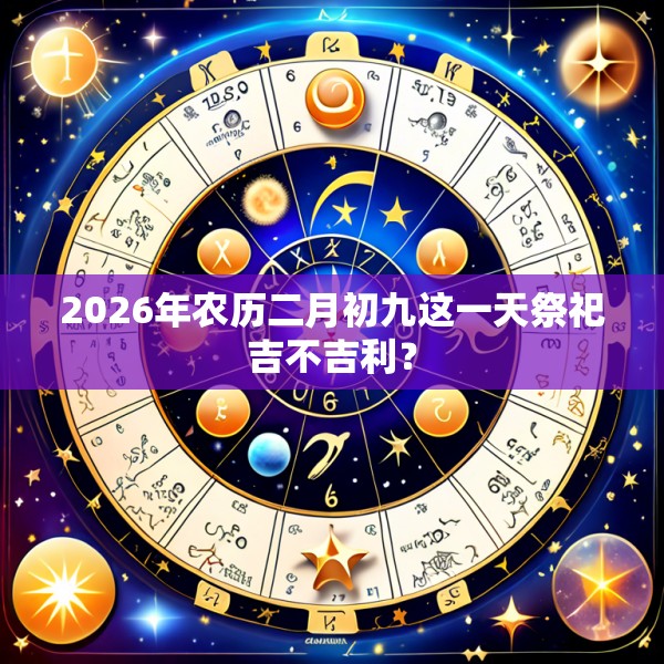 2026年农历二月初九这一天祭祀吉不吉利?