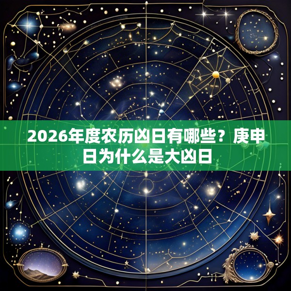 2026年度农历凶日有哪些？庚申日为什么是大凶日