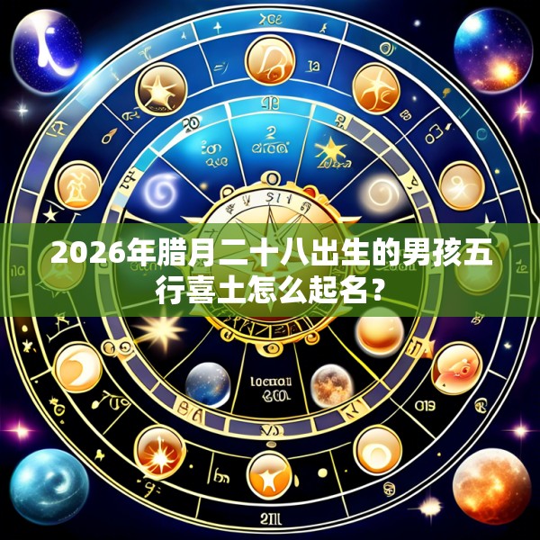 2026年腊月二十八出生的男孩五行喜土怎么起名?