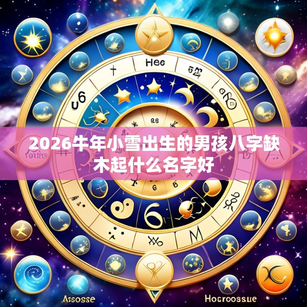 2026牛年小雪出生的男孩八字缺木起什么名字好