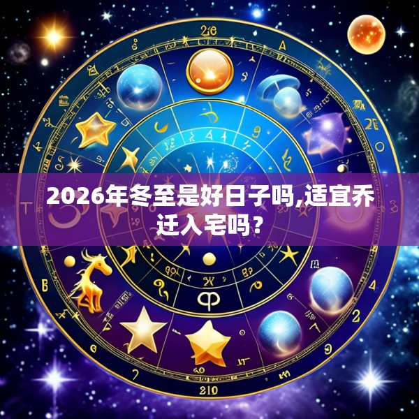 2026年冬至是好日子吗,适宜乔迁入宅吗？