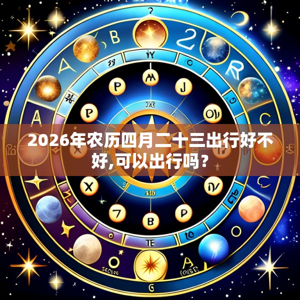 2026年农历四月二十三出行好不好,可以出行吗?