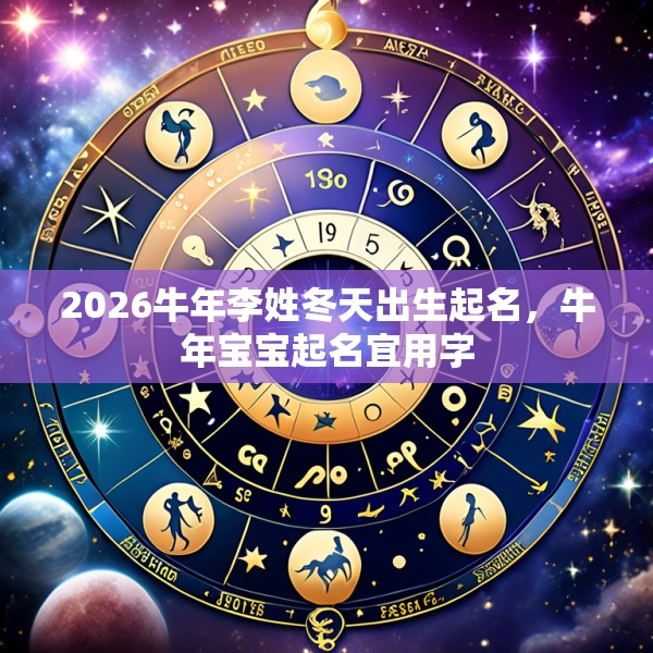 2026牛年李姓冬天出生起名，牛年宝宝起名宜用字